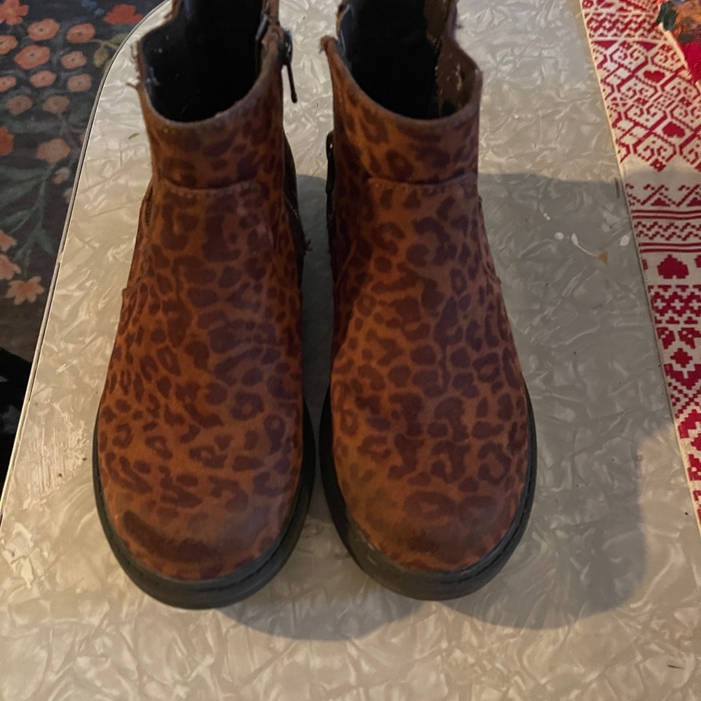 Leopard Print Ankle Boots